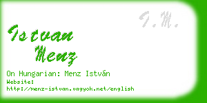 istvan menz business card