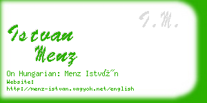 istvan menz business card